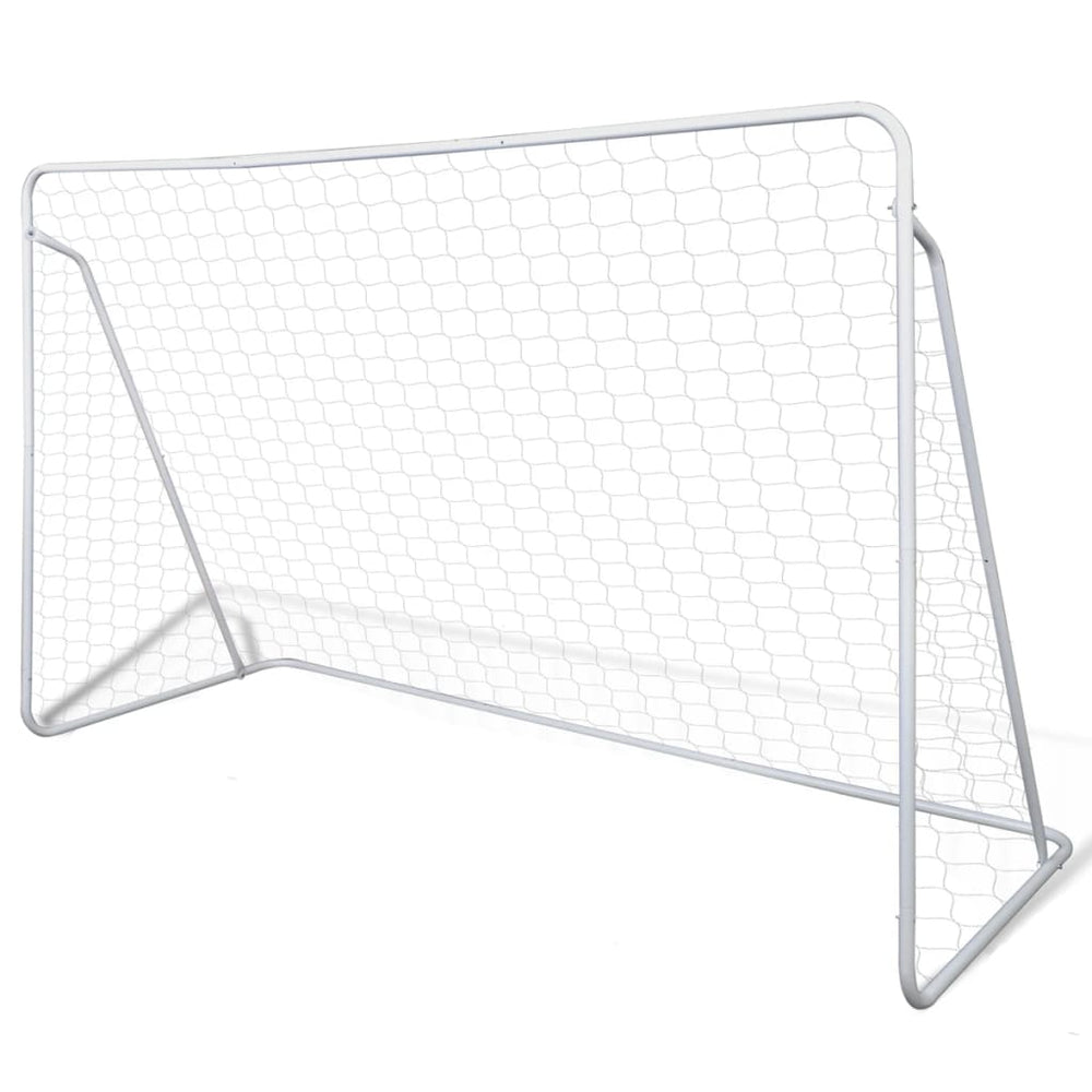 Porți De Fotbal Cu Plasă, 2 Buc, 240 X 90 X 150 Cm, Oțel