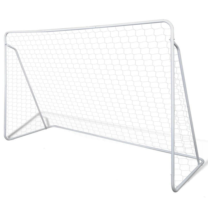 Porți De Fotbal Cu Plasă, 2 Buc, 240 X 90 X 150 Cm, Oțel