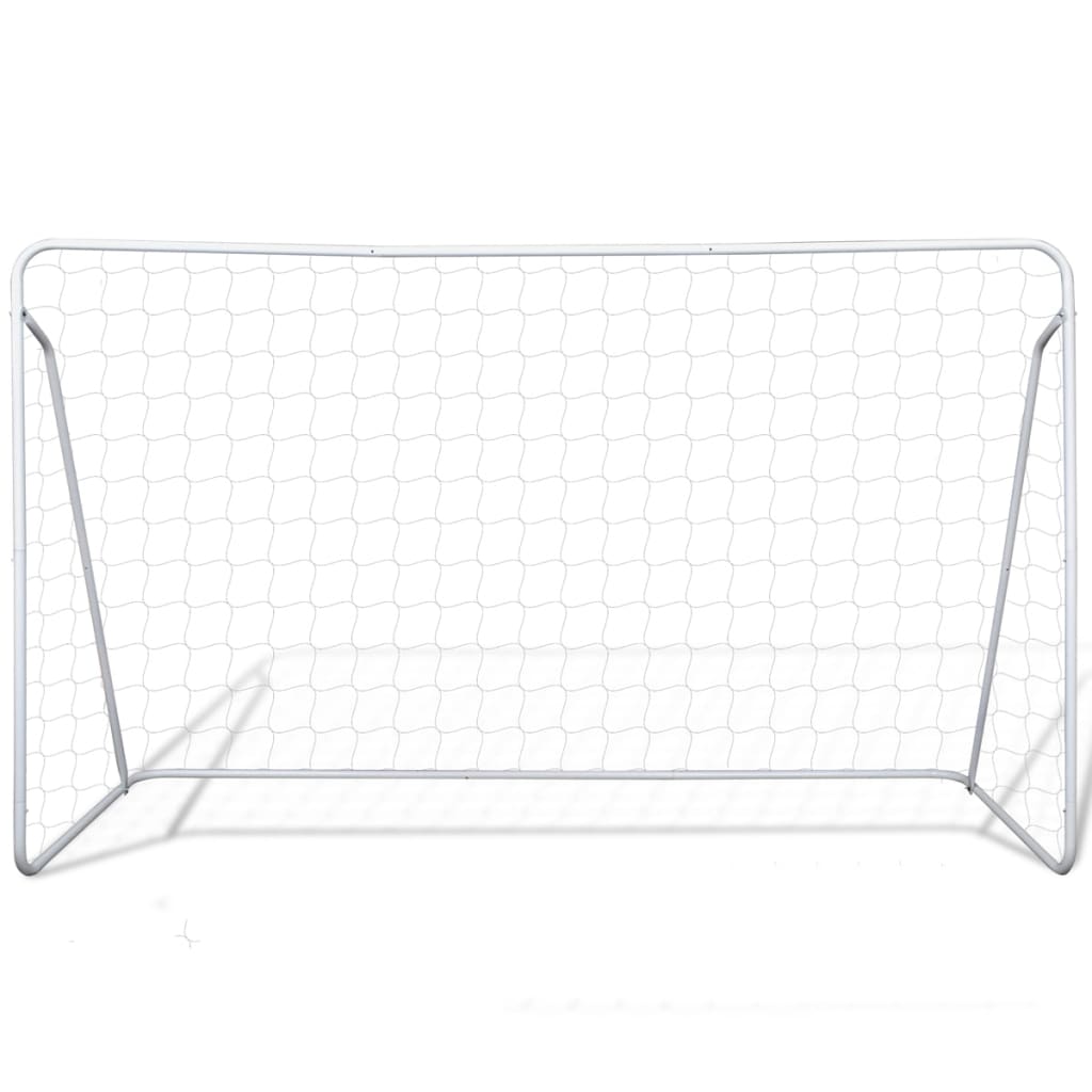Porți De Fotbal Cu Plasă, 2 Buc, 240 X 90 X 150 Cm, Oțel