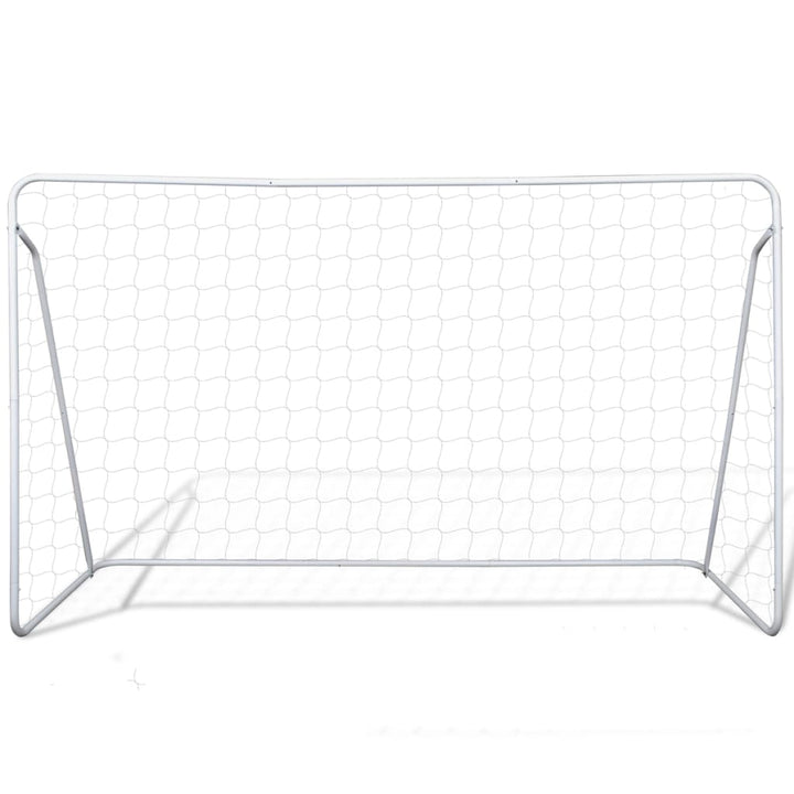 Porți De Fotbal Cu Plasă, 2 Buc, 240 X 90 X 150 Cm, Oțel