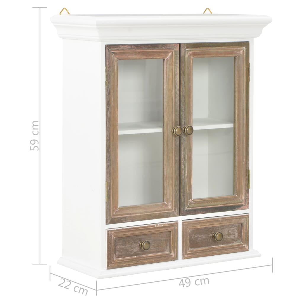 Dulap De Perete, Alb, 49X22X59 Cm, Lemn Prelucrat
