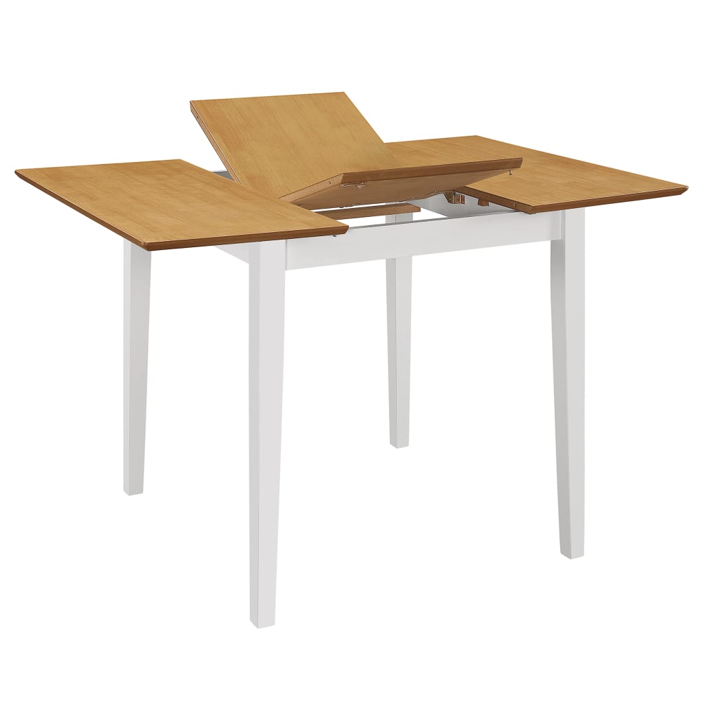 Masă De Bucătărie Extensibilă, Alb, (80-120)X80X74 Cm, Mdf