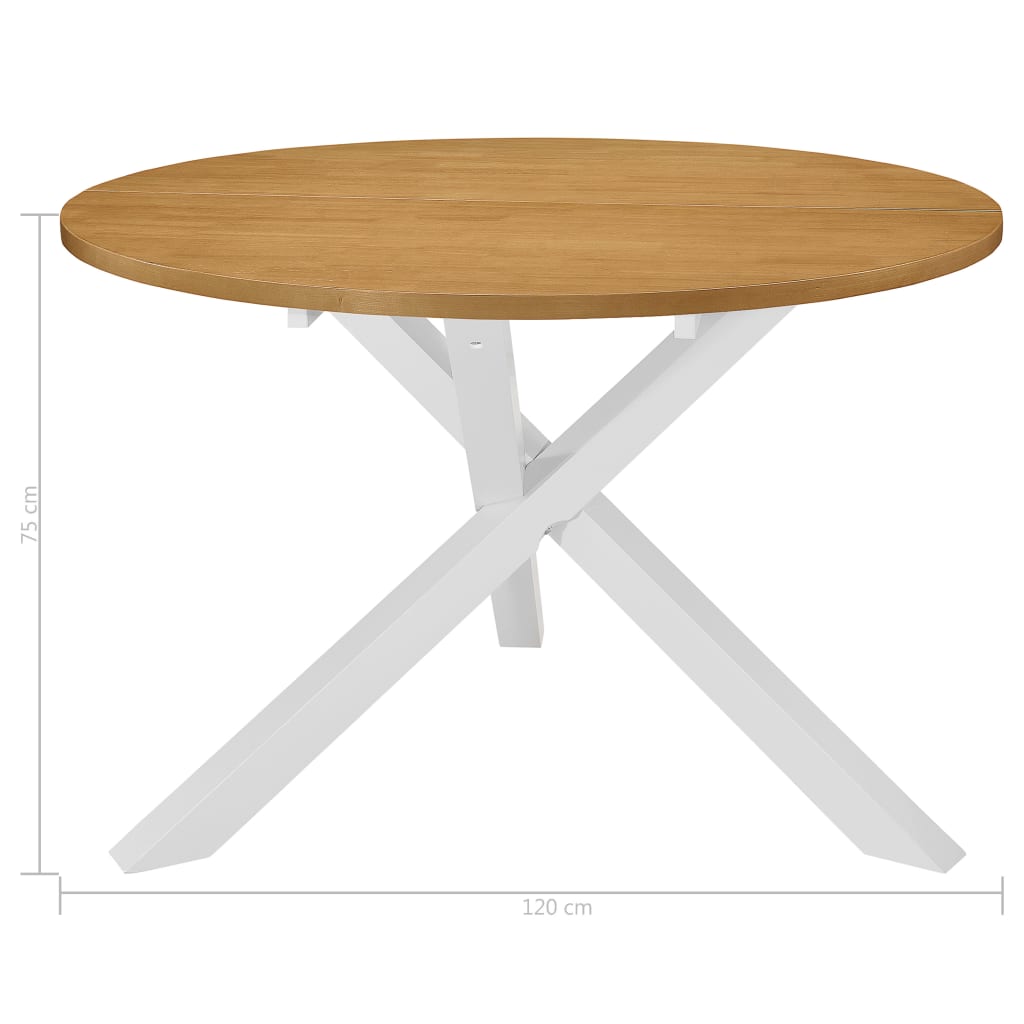 Masă De Bucătărie, Alb, 120 X 75 Cm, Mdf