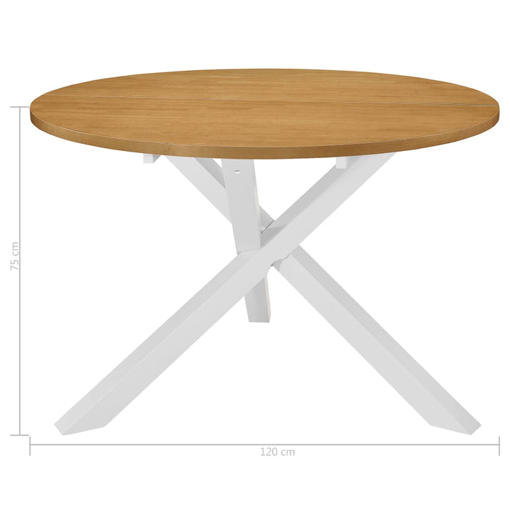 Masă De Bucătărie, Alb, 120 X 75 Cm, Mdf