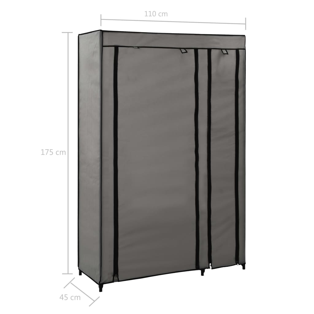 Dulapuri Pliabile De Haine 2 Buc. 110X45X175 Cm Țesătură