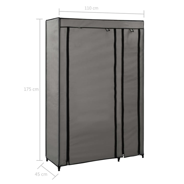Dulapuri Pliabile De Haine 2 Buc. 110X45X175 Cm Țesătură