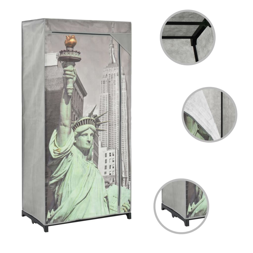 Șifonier New York, 75 X 45 X 160 Cm, Material Textil
