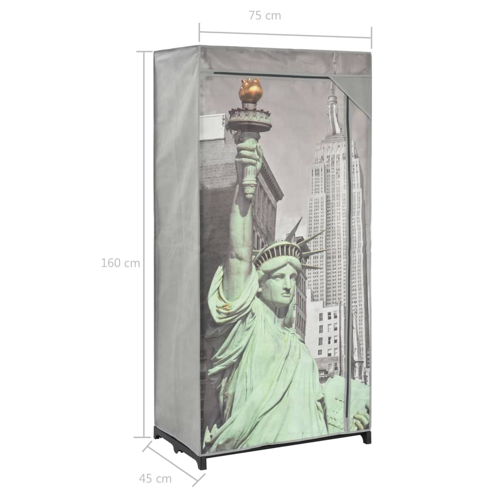 Șifonier New York, 75 X 45 X 160 Cm, Material Textil