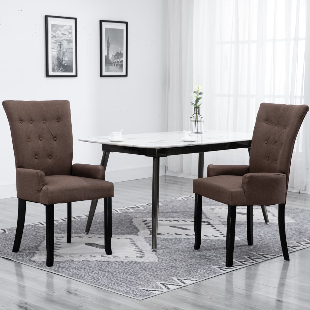 Scaun De Bucătărie Cu Cotiere, , Material Textil