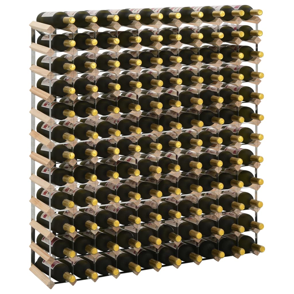 Suport Sticle De Vin Pentru 42 Sticle, Lemn Masiv De Pin