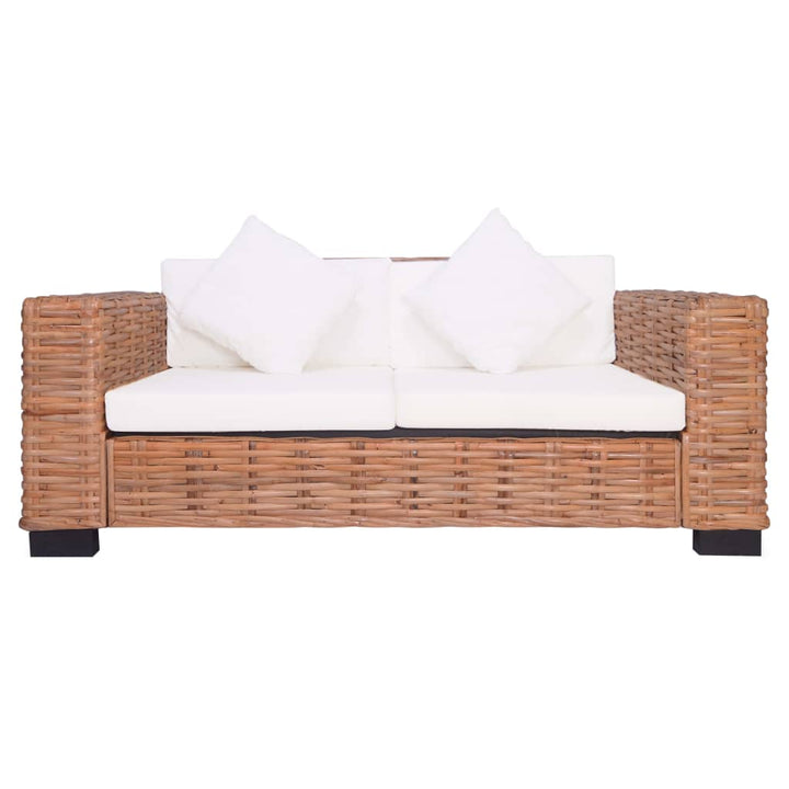Set De Canapele De Grădină Cu Perne, 2 Piese, Ratan Natural