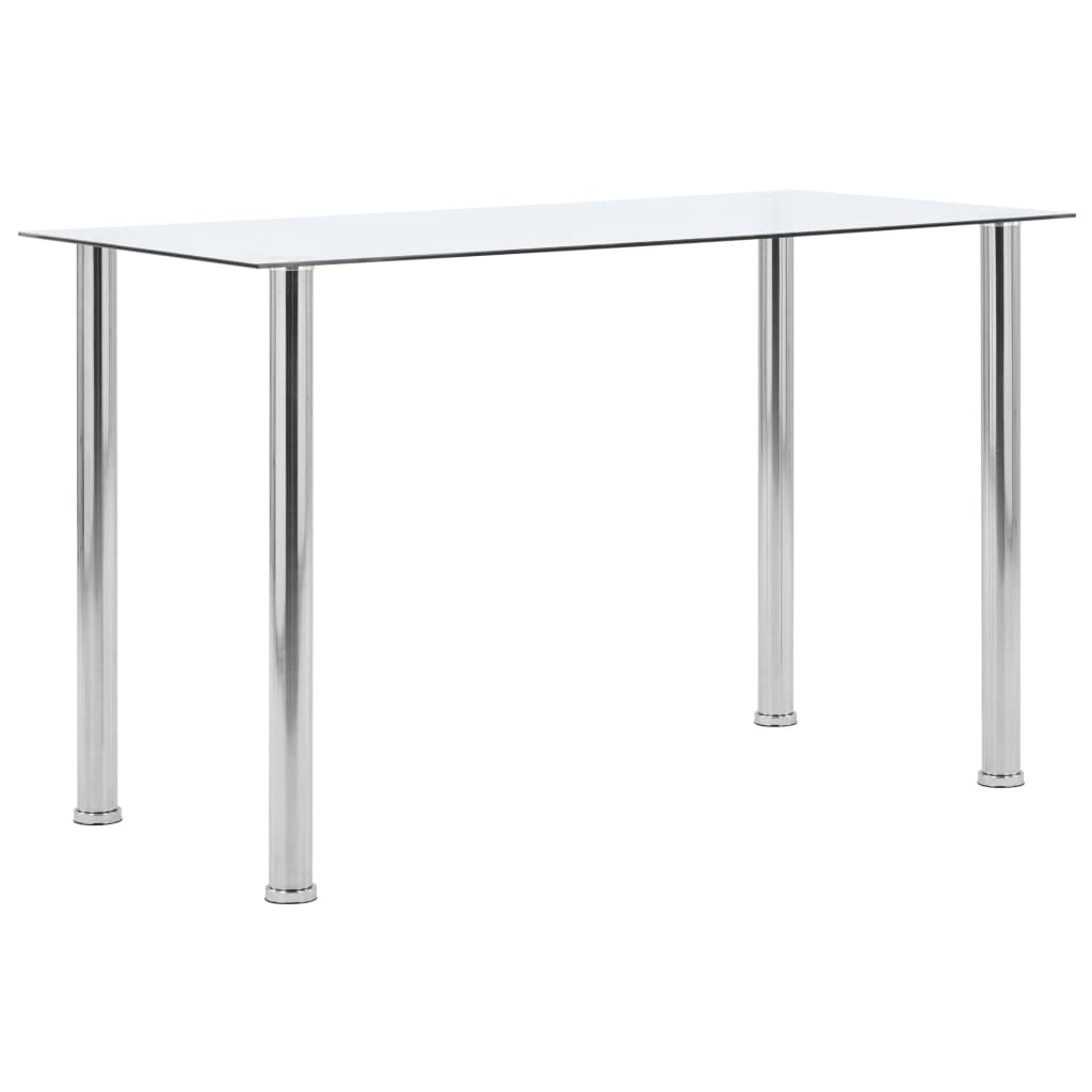Masă De Bucătărie, Transparent, 120X60X75 Cm, Sticlă Securizată