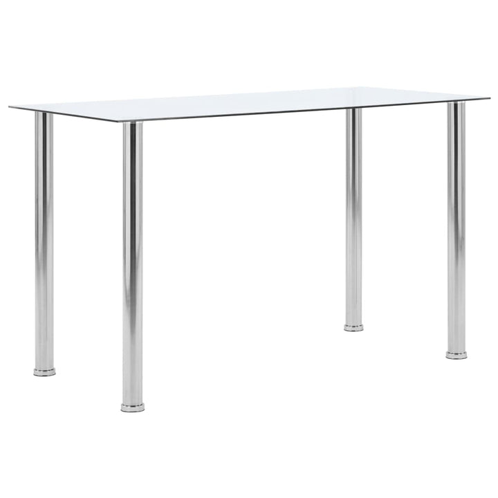 Masă De Bucătărie, Transparent, 120X60X75 Cm, Sticlă Securizată