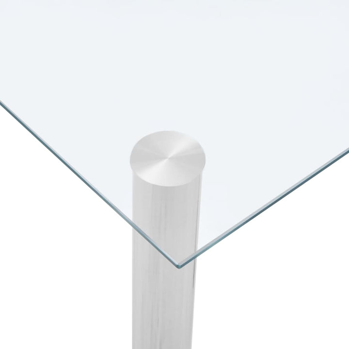 Masă De Bucătărie, Transparent, 120X60X75 Cm, Sticlă Securizată