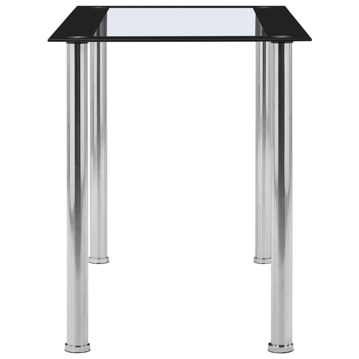 Masă De Bucătărie, Negru/Transparent, 120 X 60 X 75 Cm, Sticlă