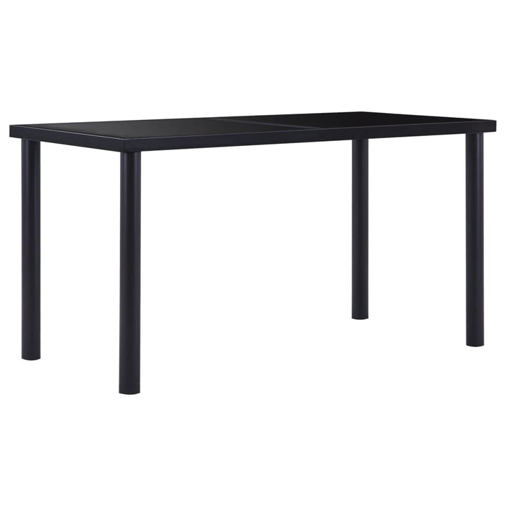 Masă De Bucătărie, Negru, , Sticlă Securizată