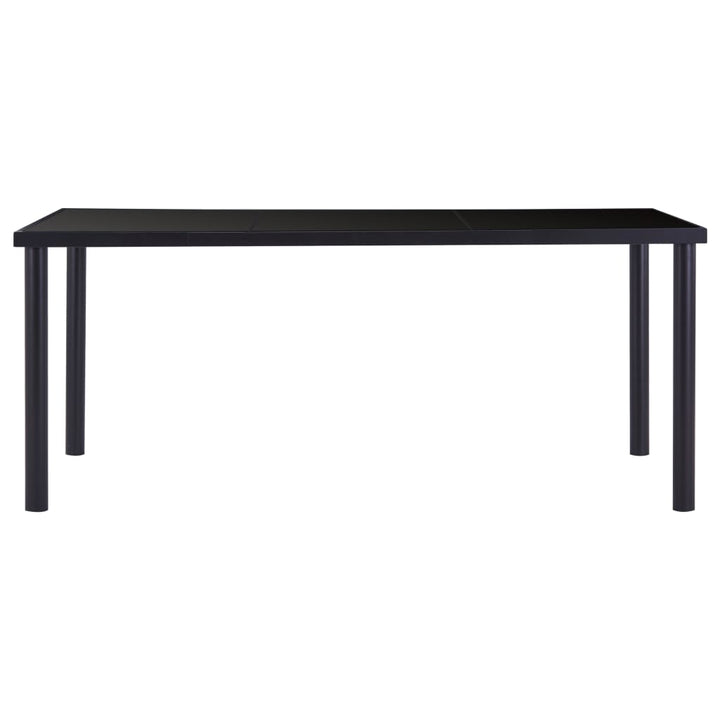 Masă De Bucătărie, Negru, , Sticlă Securizată