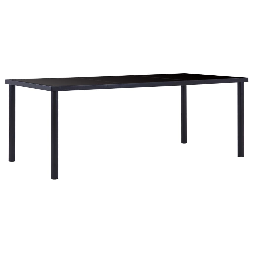 Masă De Bucătărie, Negru, , Sticlă Securizată