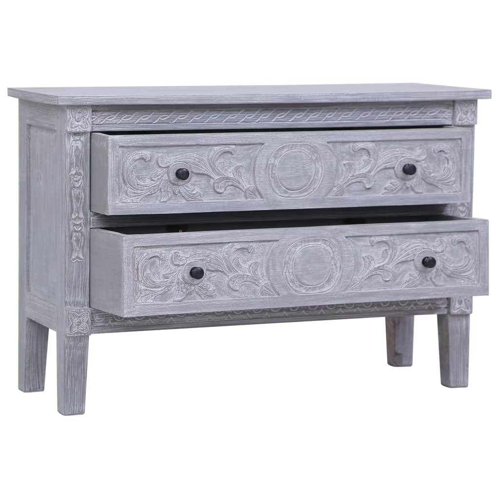 Dulap Cu 2 Sertare, 90X30X60 Cm, Lemn Masiv De Mahon