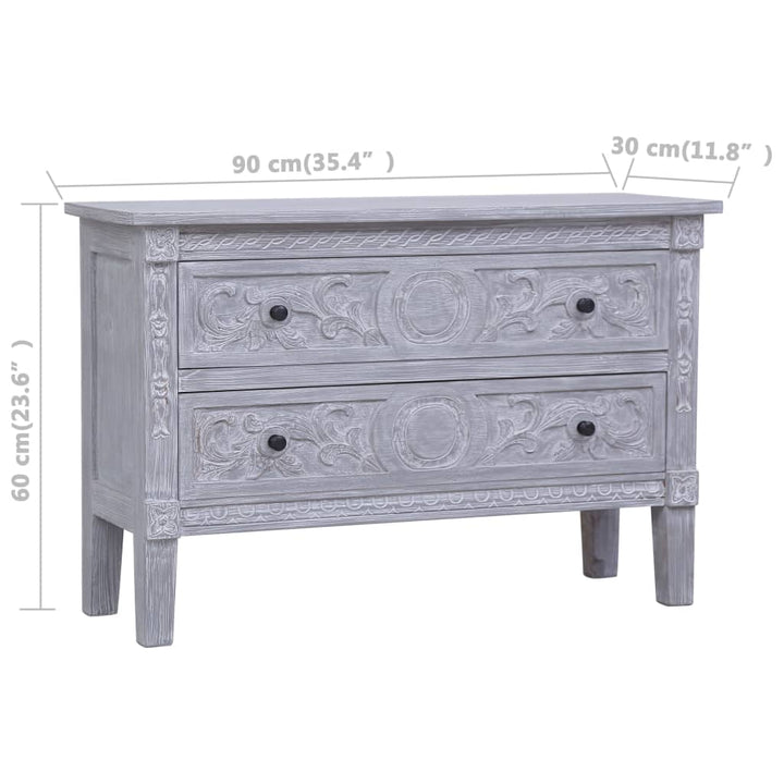 Dulap Cu 2 Sertare, 90X30X60 Cm, Lemn Masiv De Mahon