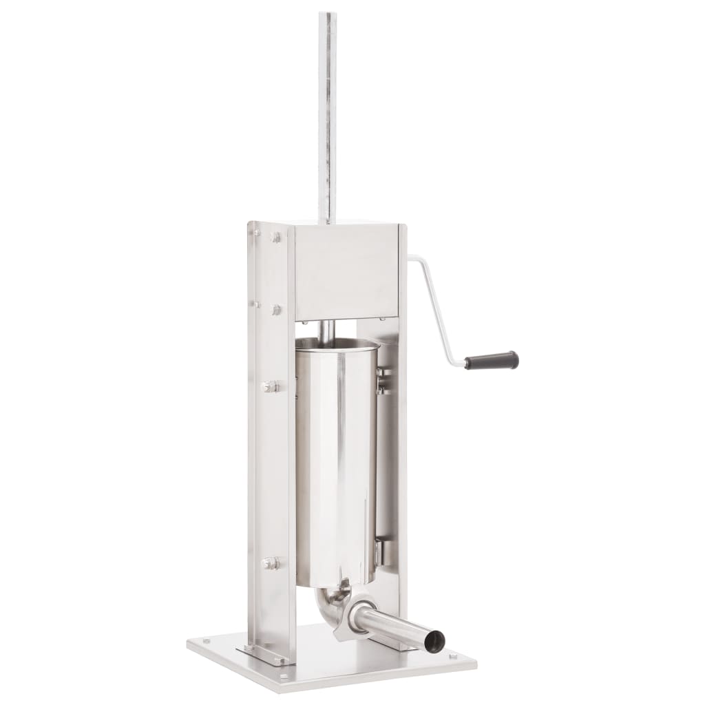 Aparat De Umplut Cârnați Manual, Argintiu, 15L, Oțel Inoxidabil