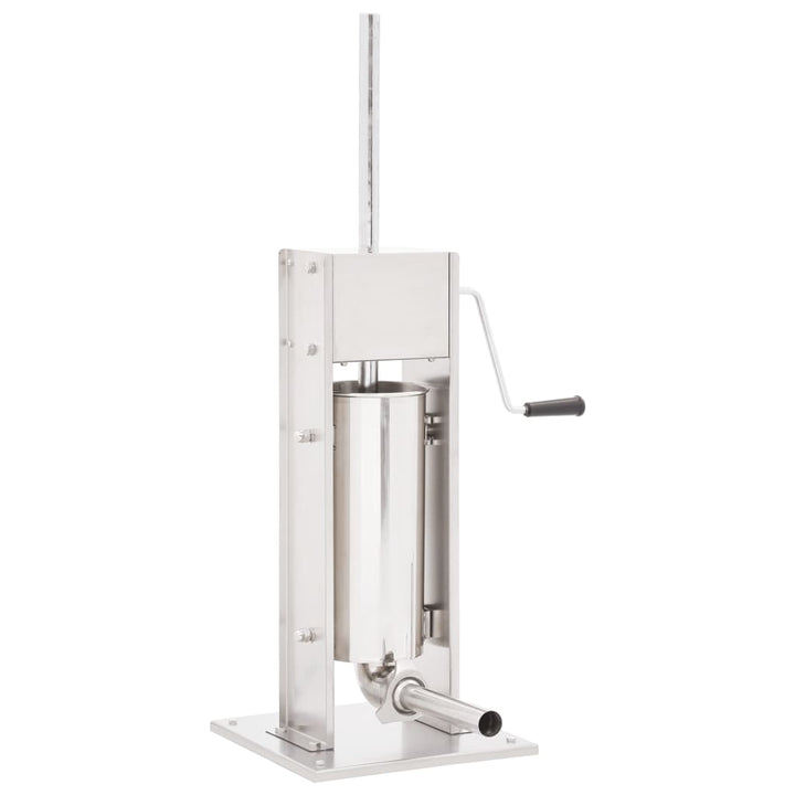 Aparat De Umplut Cârnați Manual, Argintiu, 15L, Oțel Inoxidabil