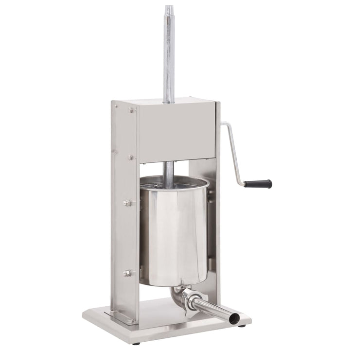 Aparat De Umplut Cârnați Manual, Argintiu, 15L, Oțel Inoxidabil