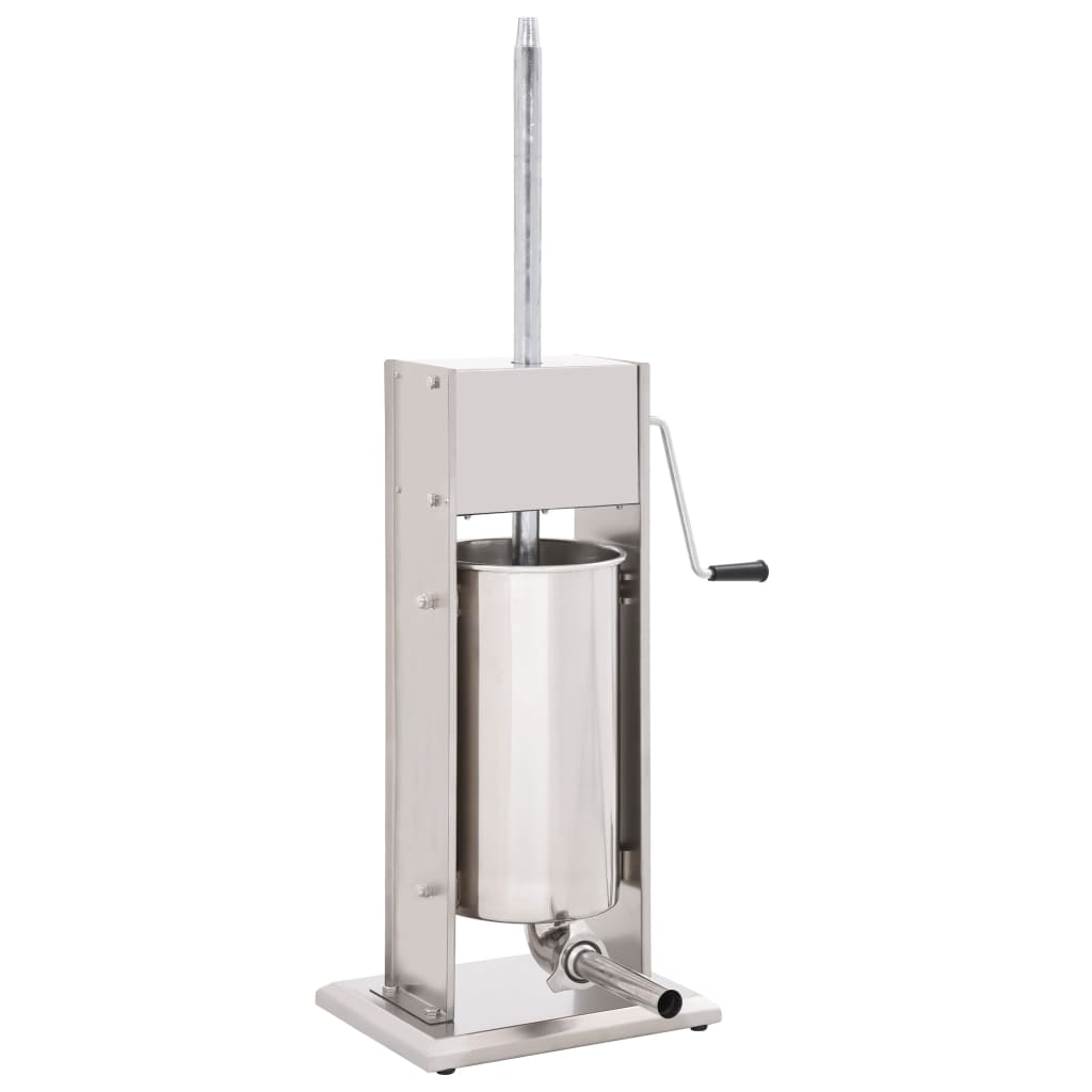 Aparat De Umplut Cârnați Manual, Argintiu, 15L, Oțel Inoxidabil