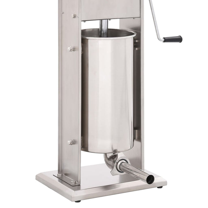 Aparat De Umplut Cârnați Manual, Argintiu, 15L, Oțel Inoxidabil