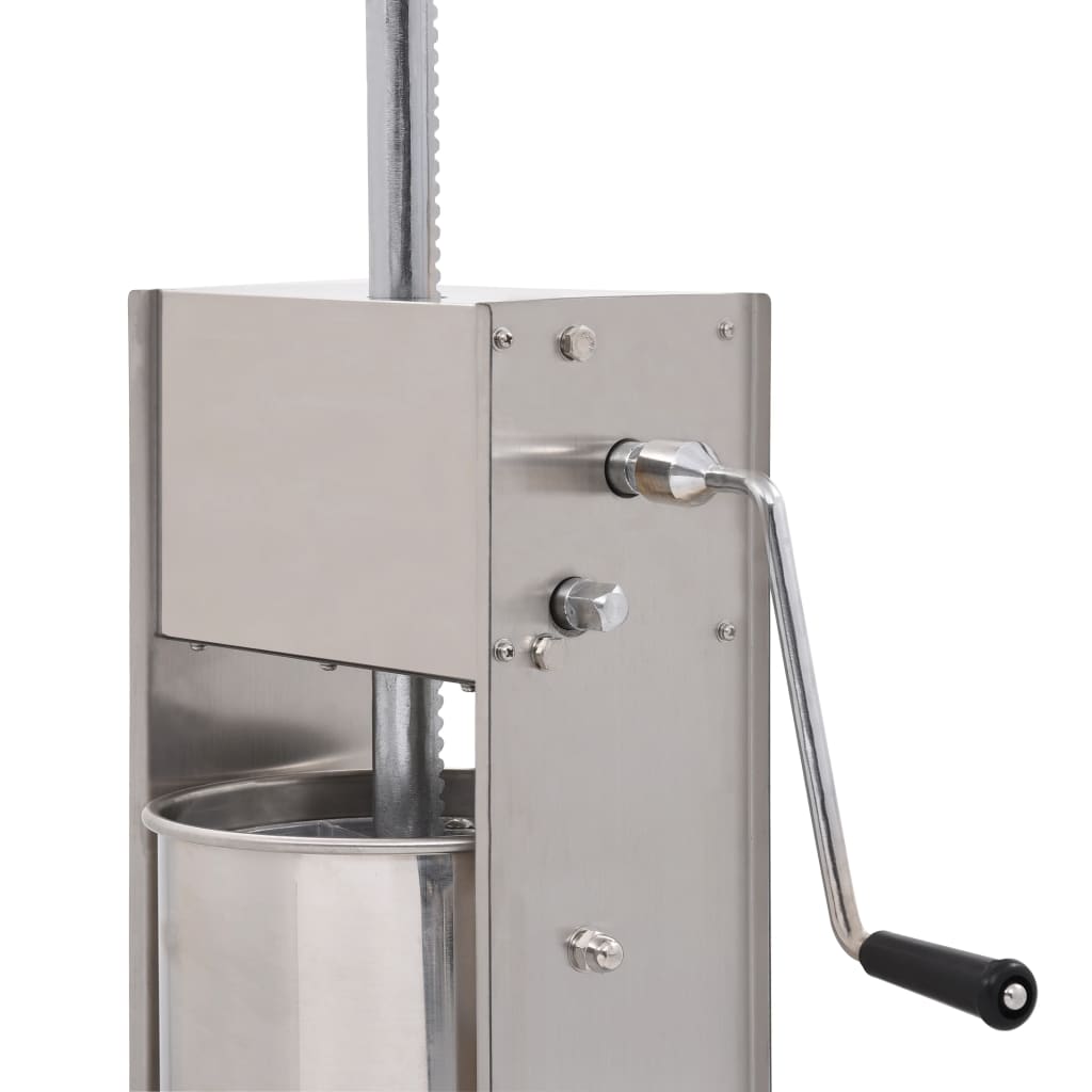 Aparat De Umplut Cârnați Manual, Argintiu, 15L, Oțel Inoxidabil