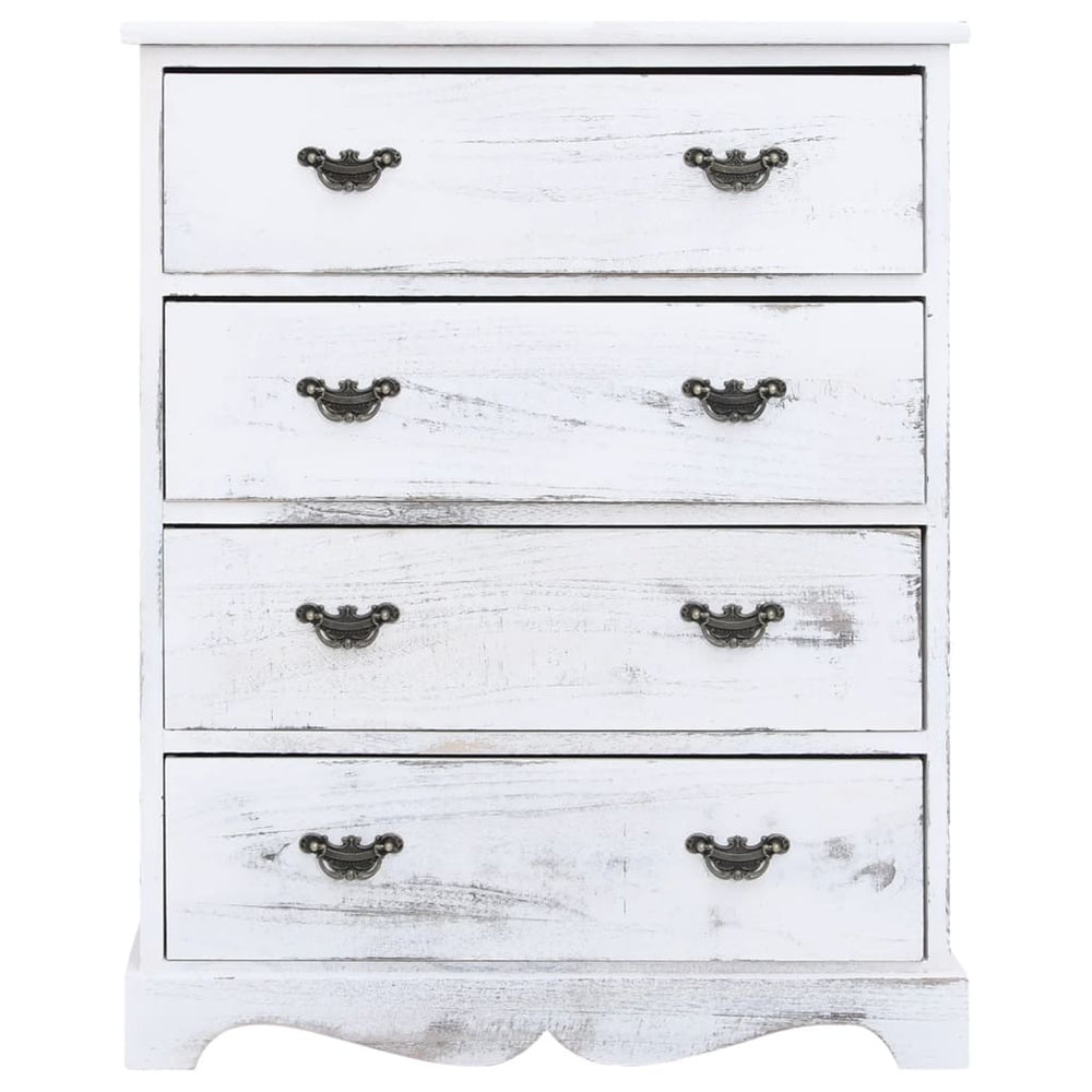 Dulap Cu Sertare, Alb, 60X30X75 Cm, Lemn