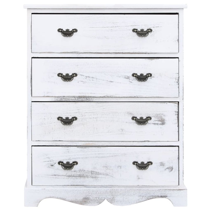 Dulap Cu Sertare, Alb, 60X30X75 Cm, Lemn