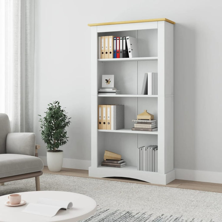 Bibliotecă 5 Rafturi, 81X40X, Pin Mexican, Stil Corona