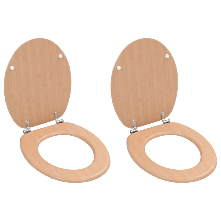 Scaune Wc Cu Capac, 2 Buc., Mdf, Model Savană