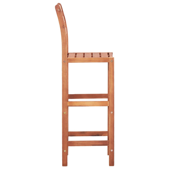 Scaune De Bar, 2 Buc., Lemn Masiv De Acacia
