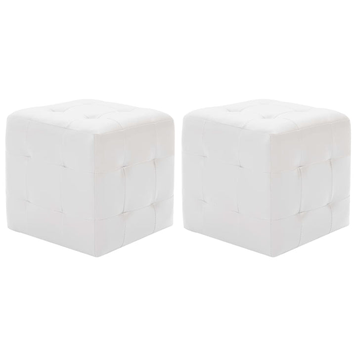 Taburet, 2 Buc., , 30X30X30 Cm, Piele Ecologică