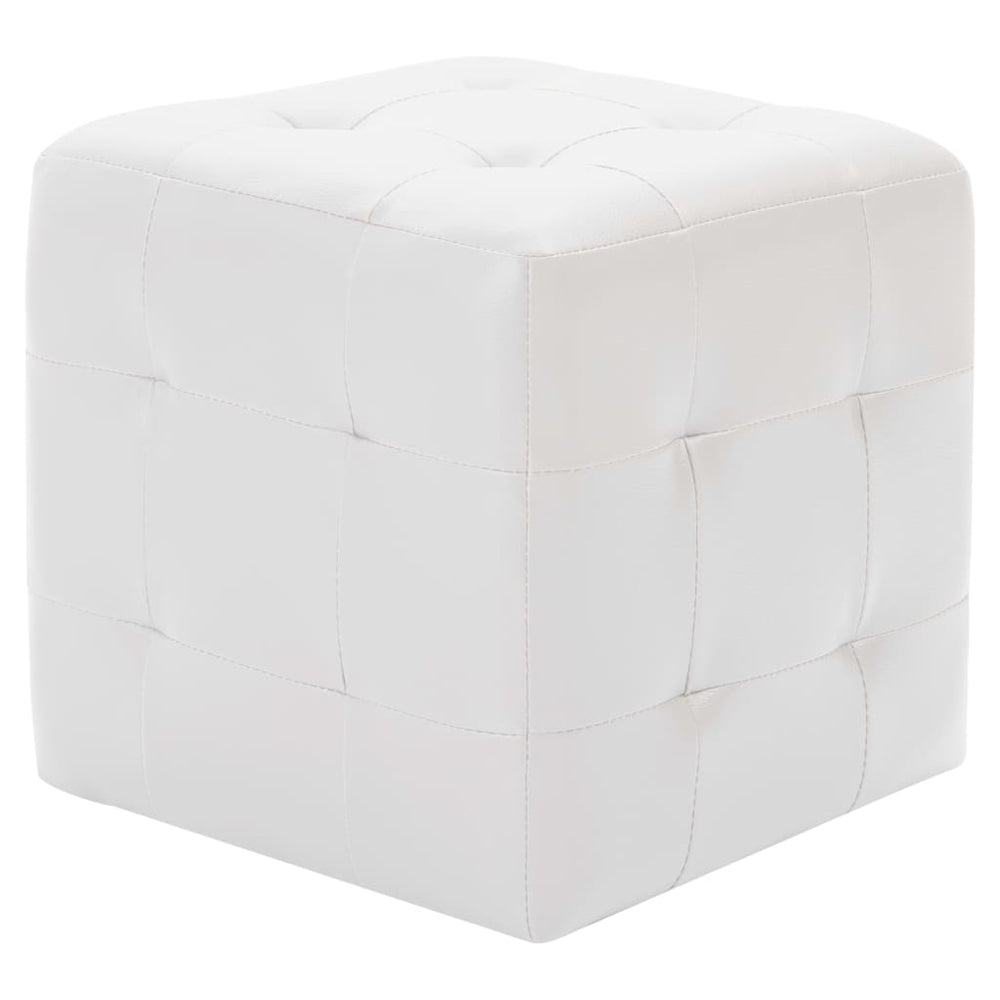 Taburet, 2 Buc., , 30X30X30 Cm, Piele Ecologică