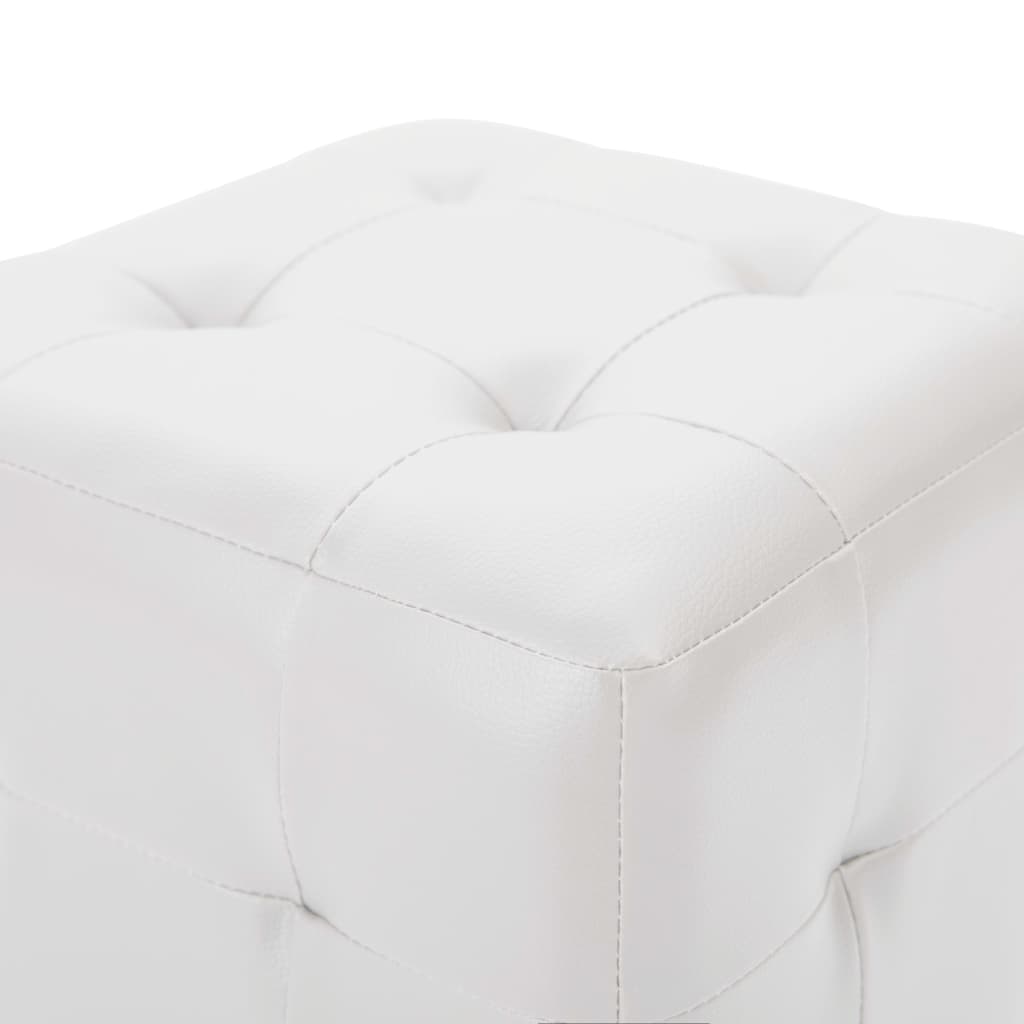 Taburet, 2 Buc., , 30X30X30 Cm, Piele Ecologică