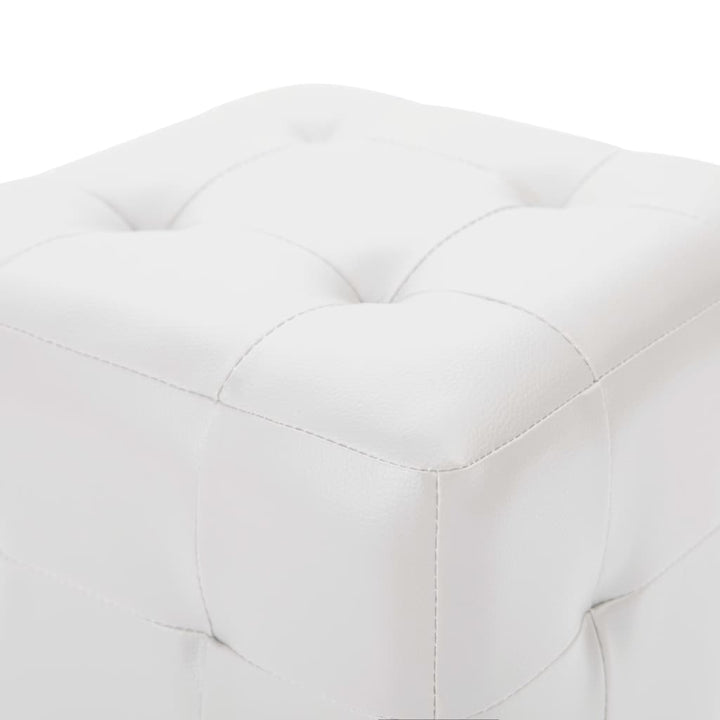 Taburet, 2 Buc., , 30X30X30 Cm, Piele Ecologică