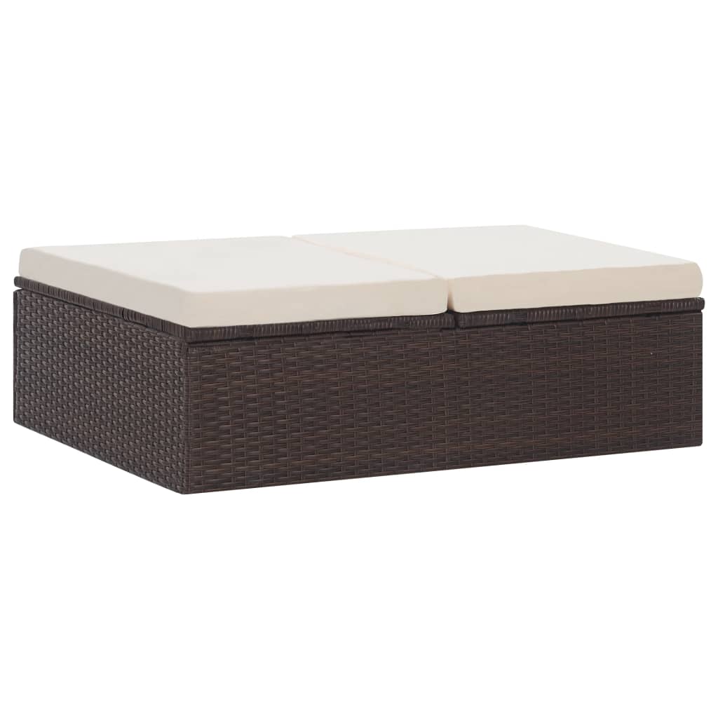 Vixl Set Mobilier De Grădină Cu Perne, 2 Piese, , Poliratan