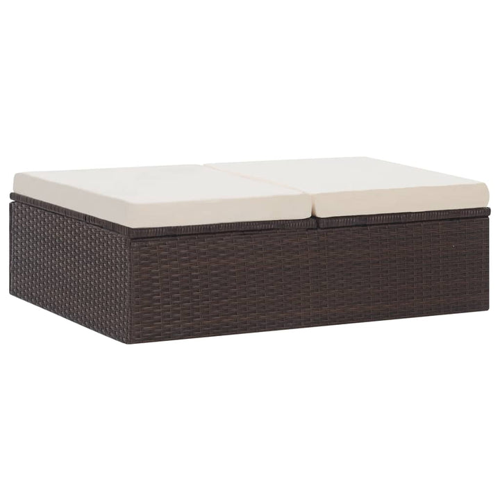 Vixl Set Mobilier De Grădină Cu Perne, 2 Piese, , Poliratan