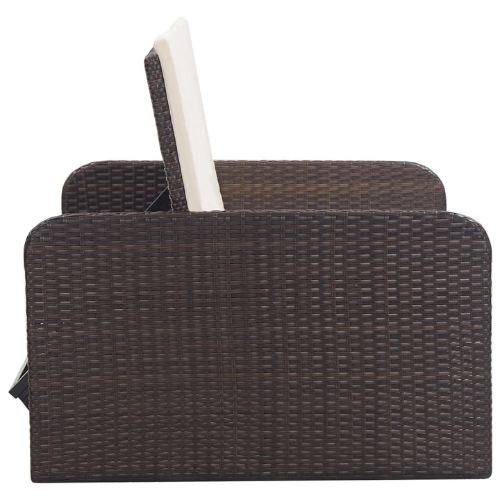Vixl Set Mobilier De Grădină Cu Perne, 2 Piese, , Poliratan