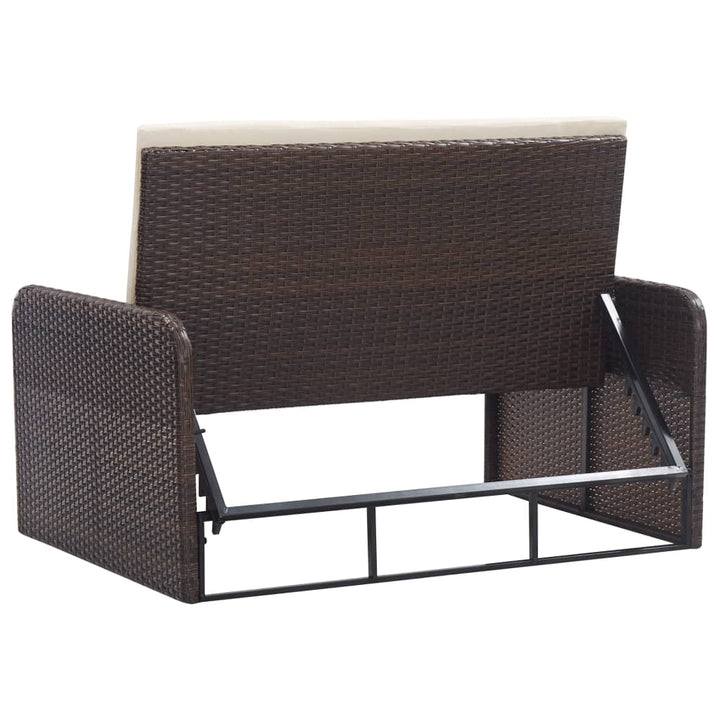 Vixl Set Mobilier De Grădină Cu Perne, 2 Piese, , Poliratan