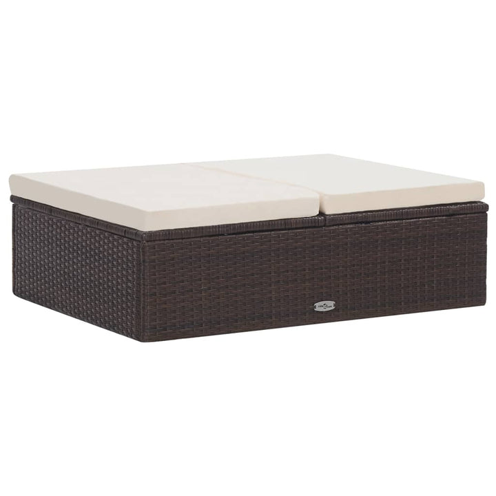 Vixl Set Mobilier De Grădină Cu Perne, 2 Piese, , Poliratan