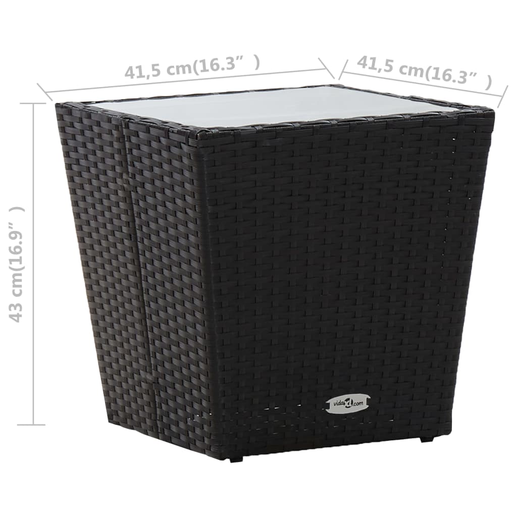 Masă De Ceai 41,5X41,5X43 Cm Poliratan Securizată