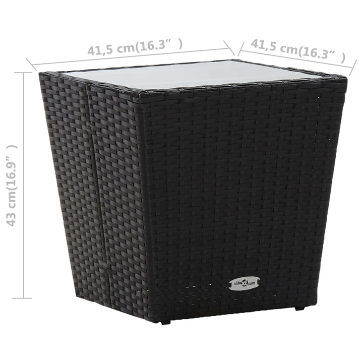 Masă De Ceai 41,5X41,5X43 Cm Poliratan Securizată