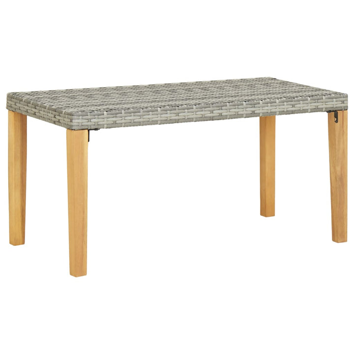 Bancă De Grădină, , 120 Cm, Poliratan Și Lemn De Acacia