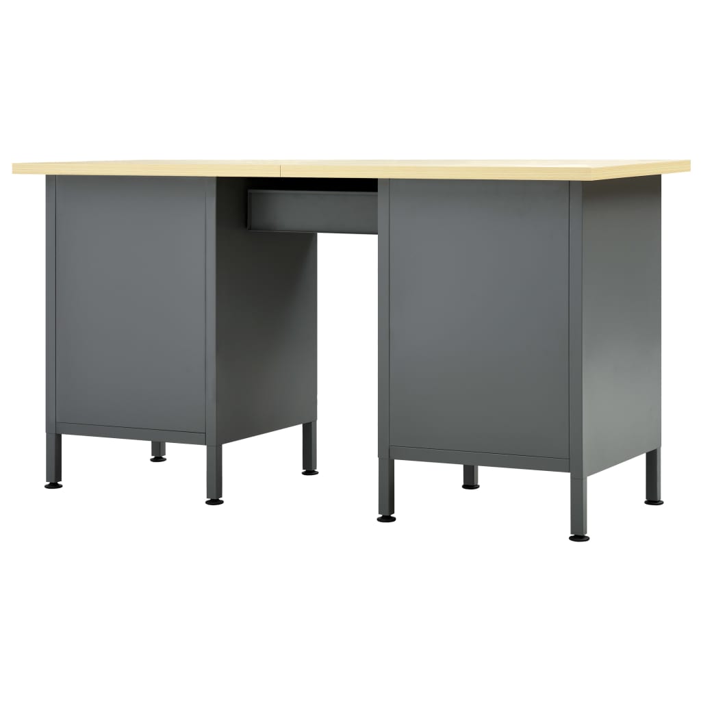 Banc De Lucru, Negru, 160 X 60 X 85 Cm, Oțel
