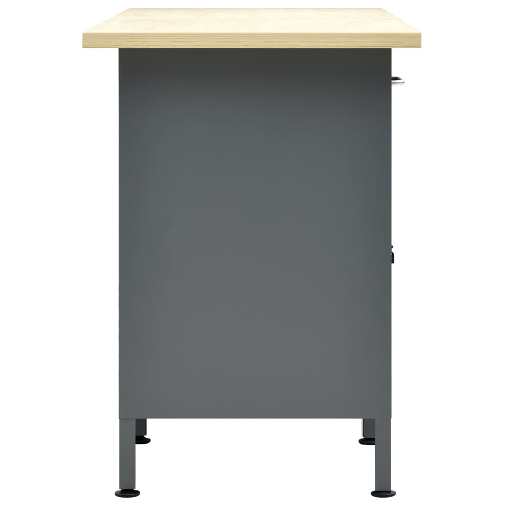 Banc De Lucru, Negru, 160 X 60 X 85 Cm, Oțel