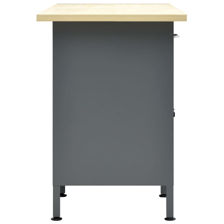 Banc De Lucru, Negru, 160 X 60 X 85 Cm, Oțel